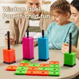 Jogo portátil de cinco fileiras para crianças e adultos, jogo interativo de estratégia de mesa com peças coloridas, jogo de tabuleiro de estratégia - Image 6