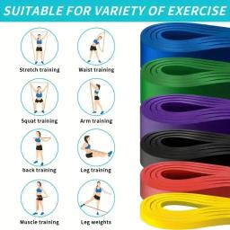 Banda Elástica de Fitness para Treinamento de Força, TPE, Látex, Ensão Pull-Up, Círculo Grosso, Yoga, Multi-Funcional, Quadril, Esportes, 1 Pc, 5Pcs - Image 5