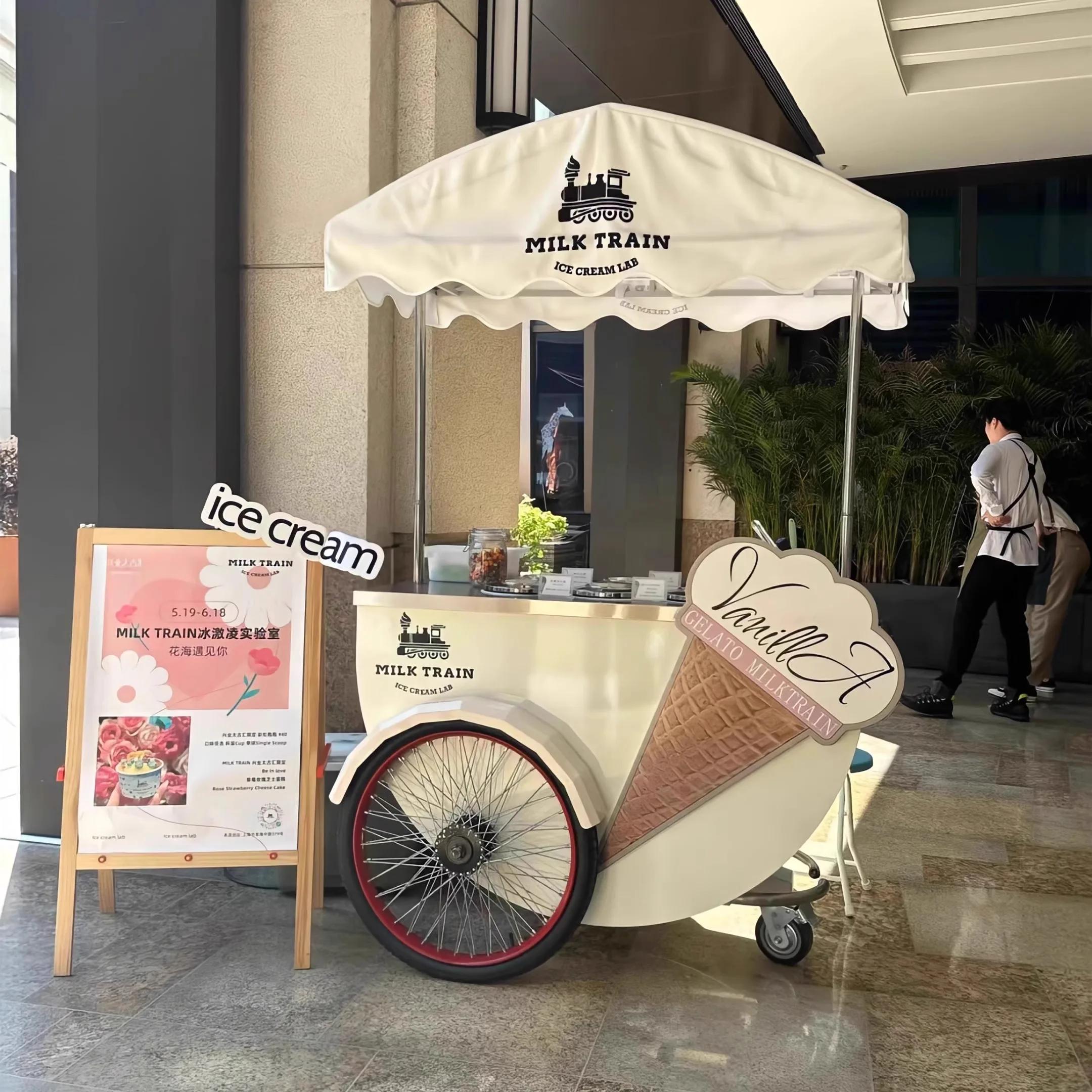 Carrinho de Sorvete Móvel Carrinho de Mercado para Eventos e Comércio 1 unidade