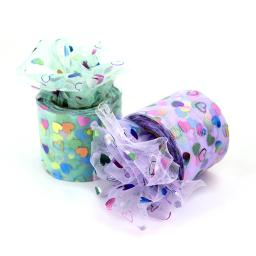 Rolos de tule com corações coloridos, fita de fita macia, cabelo artesanal Bowknots, Velentine Artesanato Fornecimento, DIY, Patern, 6cm, 25 jardas - Image 5