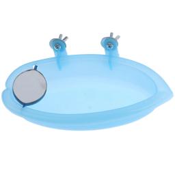 Banheira de aves com espelho para aves, pequeno e oval, acessórios para gaiola de animais de estimação, papagaio, chuveiro, banho, suprimentos de banho, caixa de equilíbrio - Image 6