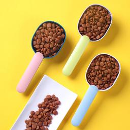 Colher multifuncional para comida para animais de estimação, 2 em 1 colher de alimentação, alça selada, adequada para gatos e cães, pássaros, coelhos - Image 2