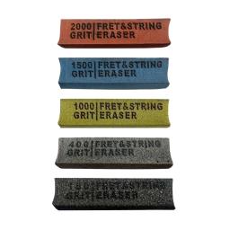 Guitarra Fret Cordas Polimento Eraser, borracha abrasiva, Guitar Kit de ferramentas de manutenção, 180-400-1000-1500-2000 Grit, 5 pcs - Image 2