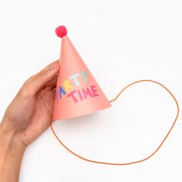Chapéus de festa coloridos com pom pom para crianças, chapéus de papel, suprimentos artesanais divertidos, festa de aniversário, 15 peças - Image 4