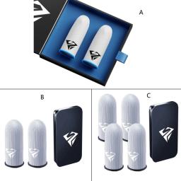 Luvas do dedo do jogo para jogos móveis 0.25mm fibra de prata de vidro sem costura polegar fingertip capa anti-suor para - Image 2