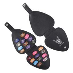 Estojo para palhetas de guitarra para armazenamento de palhetas de guitarra elétrica, bolsa de palhetas de couro PU para - Image 1