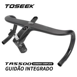 Toseek guiador de bicicleta t800 guiador de carbono integrado estrada 28.6mm guiador de estrada integrado peças da bicicleta - Image 1