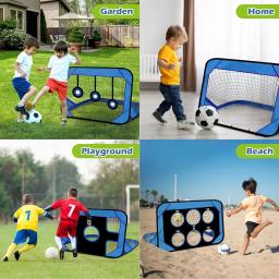 Rede portátil do objetivo do futebol com quadro, rede do futebol para jogos e playground, 4 modos diferentes, brinquedo para crianças - Image 6