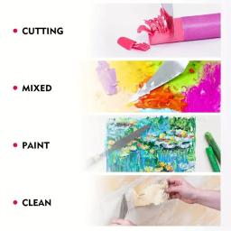Pintura Faca Conjunto com Espátula de Aço Inoxidável, Facas Paleta, Versátil Art Paint, Raspadores De Mistura, 8 PCs - Image 6