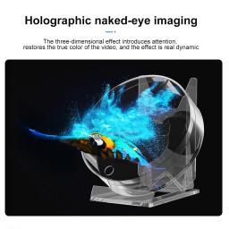 Projetor Holográfico 3D, Apoio Olho Nu, Leitor de Música, Desktop Fan, Publicidade Logotipo, Luz Remota, Ajustar Máquina De Exibição - Image 2