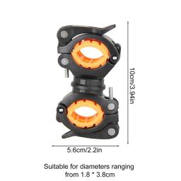 Bicicleta LED Light Bracket, Bike Lanterna Mount Holder, MTB Ciclismo Lâmpada, Torch Mount, Acessórios para bicicleta, 360 Graus Rotativo - Image 4