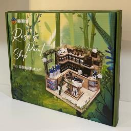 Loja de Pigmentos Casa Casas de Bonecas, Kits de Construção em Miniatura, Dollhouse com Móveis, Villa para Meninas, Presentes de Aniversário - Image 6