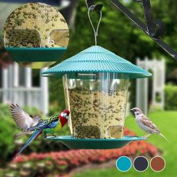 Alimentador automático do pássaro do pé, Alimentador ao ar livre do pássaro, Pendurado Jardim Wild Bird Semente, distribuidor poroso, suporte do recipiente - Image 1