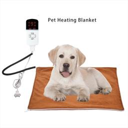 Ajustável cão aquecimento pad com temporizador, pet aquecido mat, impermeável, elétrico, fontes de dormir, temperatura, novo - Image 1