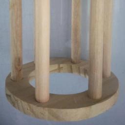 Suporte para alimentos de madeira para coelhos, suporte cilíndrico, alimentador de feno, suporte para pequenos animais, coelho, chinchila, cobaias, pequenos animais de estimação - Image 6