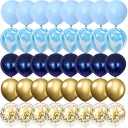 Balões de metal para gênero revelam decorações de festa, ouro, azul, branco, casamento, dia dos namorados, festa de bebê, aniversário, 40pcs - Image 5