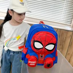 Spiderman kawaii mochilas super heróis estudante saco de escola dos desenhos animados 3d estéreo mochila do jardim de infância das crianças saco de viagem presente - Image 3
