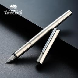 Jinhao 35 caneta tinteiro luxo elegante todo em aço/preto fosco corpo ef/f nib caligrafia caneta de tinta escola material de escritório papelaria - Image 3