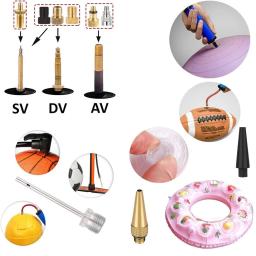 Prémio latão moto pneu válvula adaptadores, bola bomba agulha, adaptadores kit como inflação dispositivos e acessórios, 1 conjunto - Image 5
