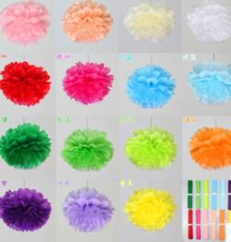 Pom Poms Flower Tissue Paper Balls, Decoração para Casa, Fontes de Festa Festiva, Favores Do Casamento, Pompon, 10 cm, 15 cm, 20 cm, 25 cm, 30cm - Image 5