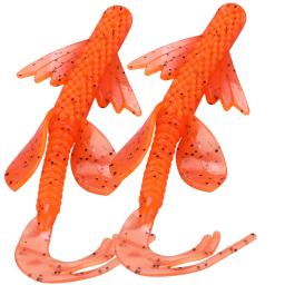 Sougayilang nova isca de pesca macia 2 pçs/lote com caudas longas silicone artificial macio isca de pesca gabarito wobbler worm swimbait - Image 4