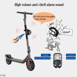 Fedog bicicleta elétrica scooter chifre elétrico alarme elétrico super alto chifre à prova dwaterproof água tipo-c carregamento alarme anti roubo - Image 3