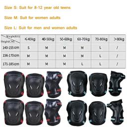 Conjunto de engrenagens protetoras para crianças e adultos, capacete de patinação, joelheira, protetor de mão e pulso, rolo de ciclismo e skate, 6 pçs/set - Image 2