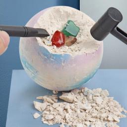 Brinquedo de escavação arqueológica para crianças, planeta do tesouro, minério de gema, exploração do sistema solar, mineração ciência brinquedos educativos - Image 1