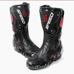 Botas de motocicleta proteção dos pés de alta velocidade pro-biker bota de corrida de velocidade microfibra botas masculinas moto botas de corrida de moto - Image 4