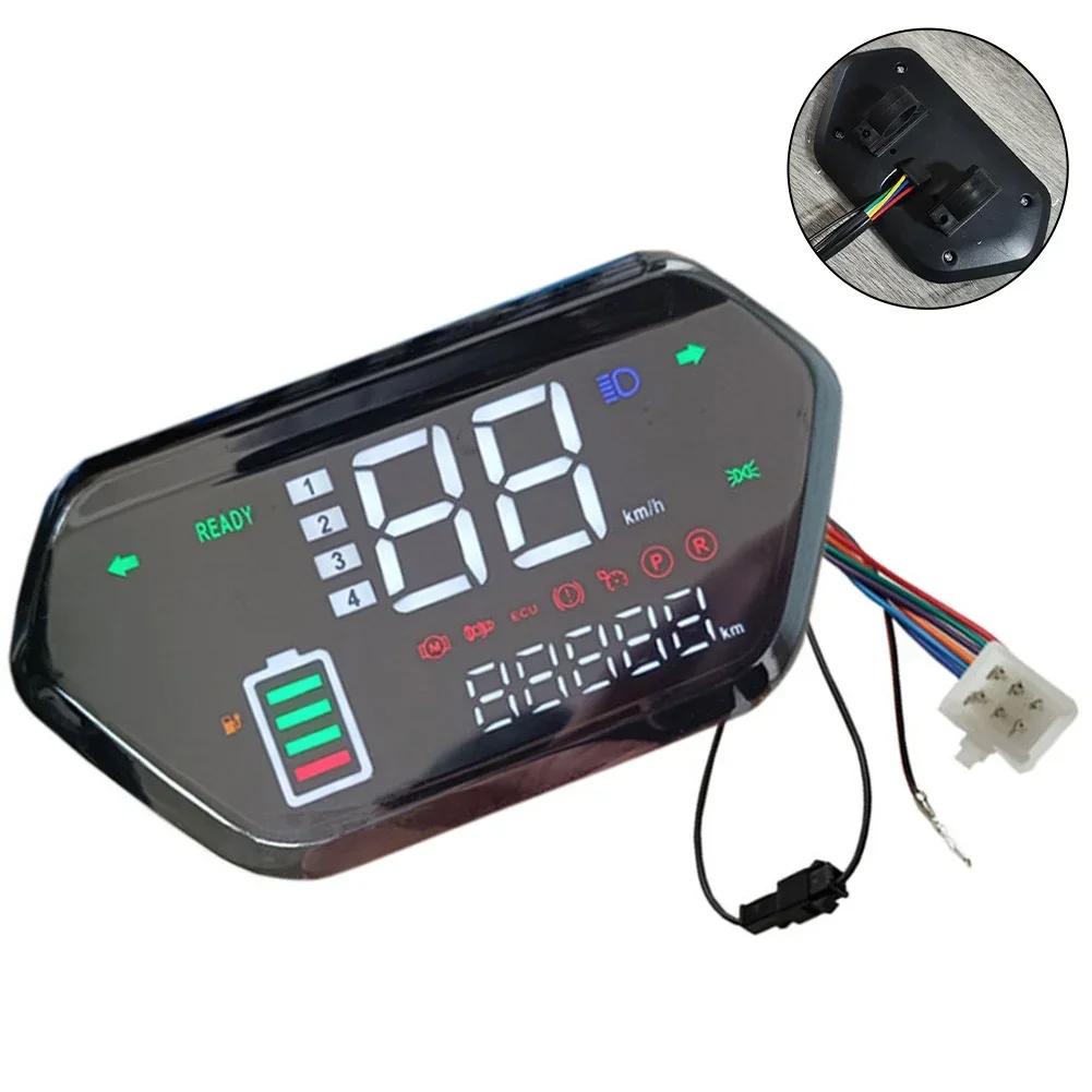 48v 60v 72v 6pin display lcd medidor de bicicleta elétrica painel controle para ebike scooter elétrico display positivo controle negativo apto - Image 1