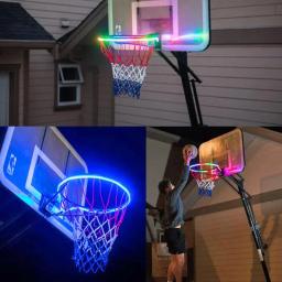 Hoop luz led iluminado basquete aro noite tiro acessórios suprimentos para crianças jogo crianças brinquedos ao ar livre - Image 2