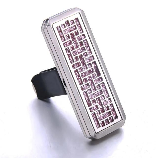 Difusor de Óleo Essencial para Carro com Colar Retângulo para Aromaterapia - Novo Locket Clip Aromático
