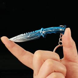 24cm valorant smite faca com coldre periféricos de jogo arma modelo todo metal brinquedo espada chaveiros presentes colecionáveis ornamentos - Image 5
