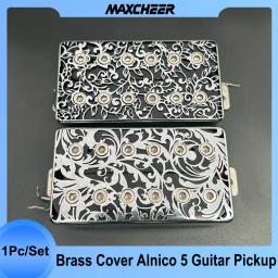 Captador Humbucker de latão oco, Coil Splitting Pickup para LP Guitar Chrome, Alnico 5 LP, 4 cabo de despesas, 7.5k 15k - Image 1
