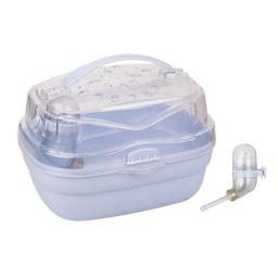 Gaiola saída para coelho, pequeno animal estimação com capa ventilada, caixa transporte plástico para animais - Image 4