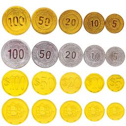 Moedas De Ouro De Piratas De Plástico, Adereços De Jogo Falso, Acessórios Engraçados De Cosplay, Tesouro De Natal, Jogando Brinquedos Para Crianças, 100Pcs - Image 1
