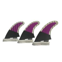 Conjunto de aletas de prancha de fibra de carbono, Tri Fins, RISECE FCS 2 Surf, G3 G5 G7 S M L Tamanho, 3 peças por conjunto - Image 1