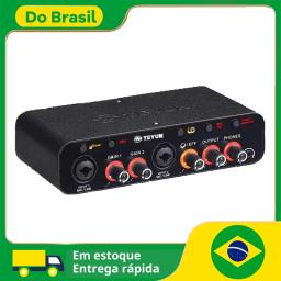 Teyun Q-26 interface de áudio placa de som com monitoramento guitarra elétrica gravação ao vivo placa de som profissional para estúdio cantando - Image 1