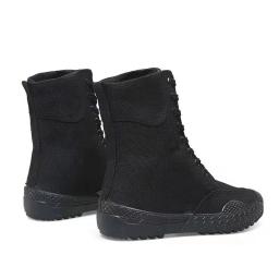 36-46 botas masculinas primavera outono botas de lona masculinas sapatos de renda botas de cano alto cor sólida zapatos tornozelo calçados de motocicleta y3 - Image 2