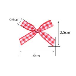 Arcos de fita colorida para handwork, fita treliça, artesanato flor, tamanho pequeno, decoração do partido DIY, 4*2.5cm, 50 PCs/Pack - Image 2