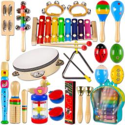 Novo bebê percussão instrumento educação desenvolvimento criativo madeira música mão crianças aprendendo brinquedos montessori presente novo - Image 2