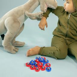 16 pçs mini bolas de ondulação azul vermelho plástico shuffleboard acessórios do jogo engraçado rolamento contas discos mesa jogos xadrez - Image 4