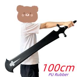 Anime Trevo Negro Asta Sun Tomahawk Espada, quebrado Prop Role Playing Arma, Perdido Modelo de Faca, PU Segurança, 1:1 - Image 5