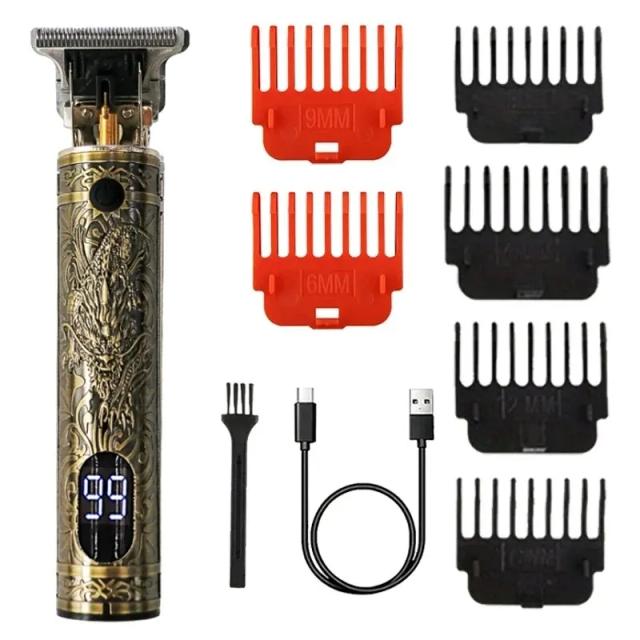 Cabelo elétrico aparar Shaver, aparar cabelo Clipper, aparar Clippers barbeiro, três velocidade engrenagem variável, presente para o namorado, T9
