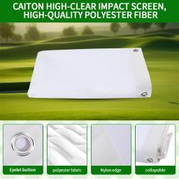Tela de projeção de exibição de impacto do simulador de bola de golfe Caiton, material de pano branco interno, alvo de exercício de golfe - Image 3