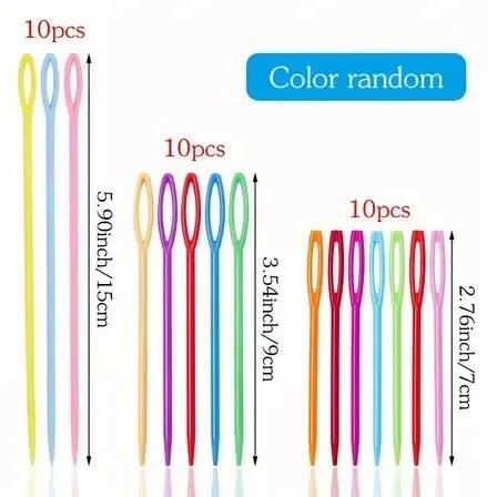 Agulhas De Tricô De Plástico Para Crianças, Agulhas De Tricô, Ganchos De Crochet, Agulha De Fios De Lã, Camisola DIY, Ferramentas De Tecelagem, 7 cm, 9 cm, 15cm, 30 PCs - Image 1