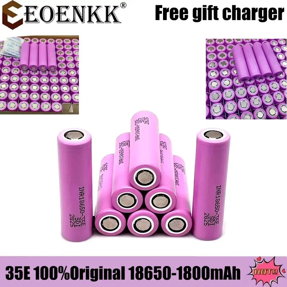 Bateria recarregável do Lítio-íon para brinquedos, ferramentas elétricas, lanterna, 18650, 18650-35E, 1800mAh, 3.7V, 20A, 100% genuíno - Image 1