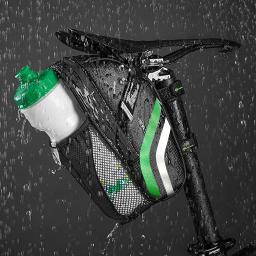 Impermeável Bike Saddle Bag com Water Bottle Pouch, Sacos de bicicleta, Under Seat Pack, Mountain Road Saddle, Storage Bag - Image 5