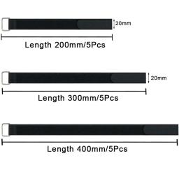 Gancho e Loop Correias com fivela de metal, Reutilizável Fixação Cable Strap Management, Ajustável, Correias de segurança, Cable Tie Wrap, 5pcs - Image 5