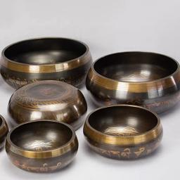 Pequena tigela de canto do Nepal, terapia de cura sonora artesanal, tigelas tibetanas, meditação, chakra, acessórios decorativos espirituais - Image 4